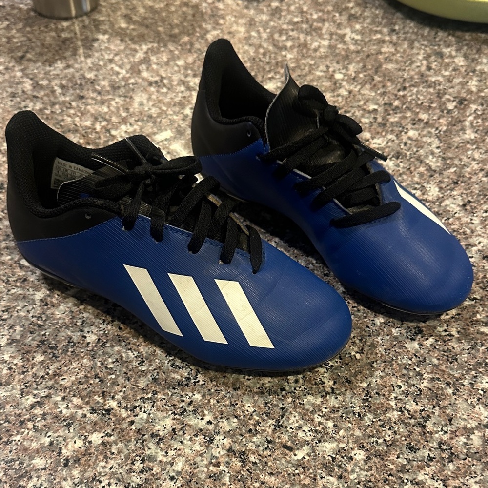 Kids Blue and Black Soccer Cleats